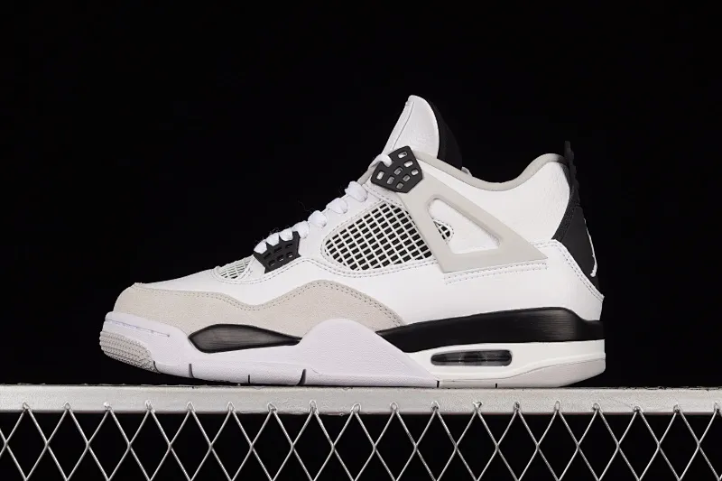 All categories Air Jordan Jordan series basketball shoes Air Jordan 4 L version Air Jordan 4 "Military Black" AJ4 Joe 4 gray and black stitching DH6927-111